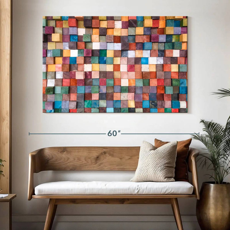 Avery Stacked Wooden Blocks, 34'' H x 51'' W