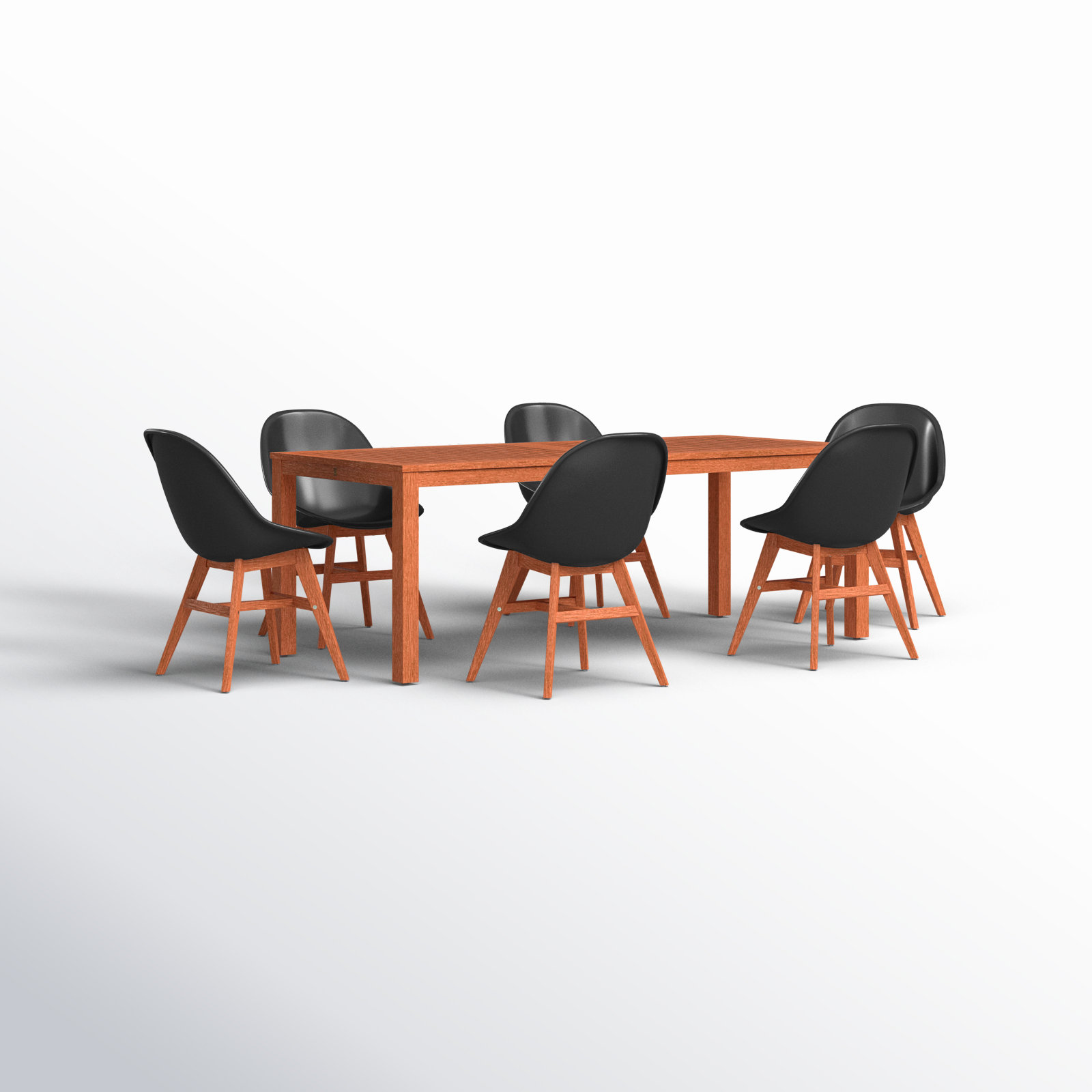Anautica 85" Eucalyptus Patio Dining Set