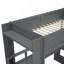 Lit mezzanine en bois avec bureau, tablettes multiples, DEL et station de charge-1066097809