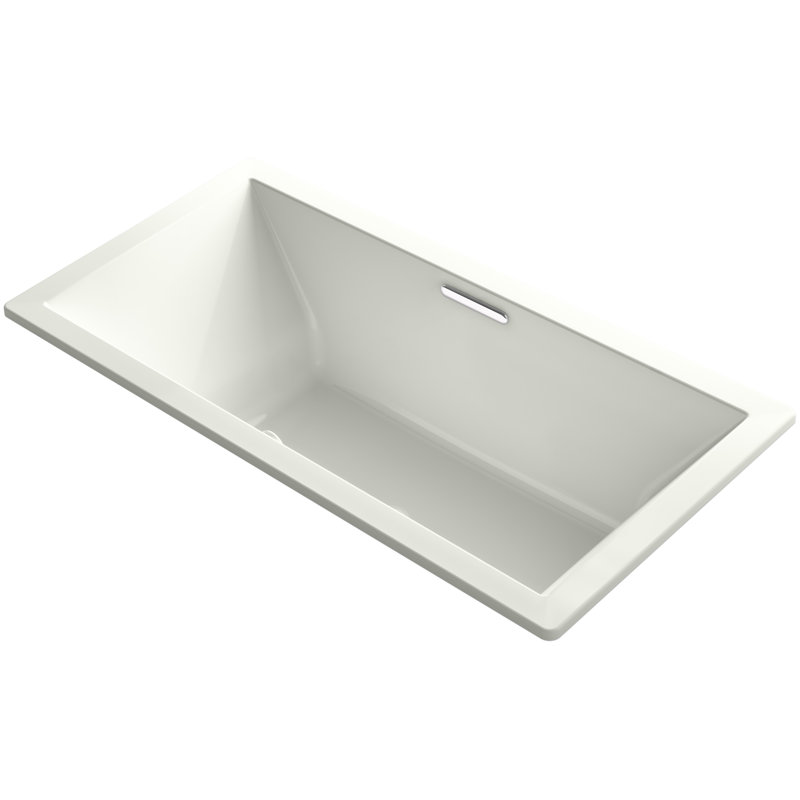 Underscore 72" x 36" Drop In Soaking Acrylic Bathtub with Heater, Dune