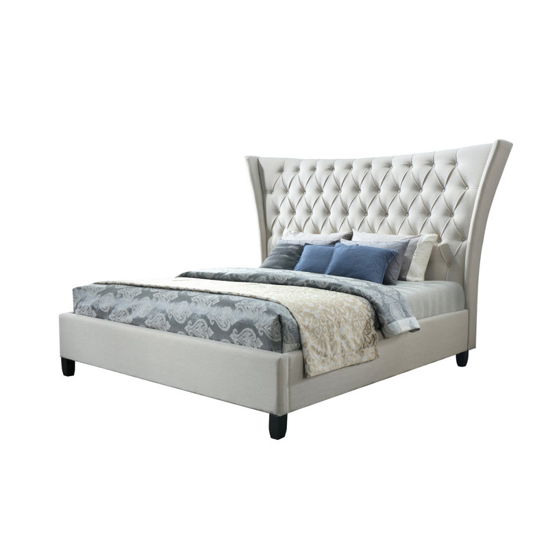 Lit plateforme tapissier Angellie, Grand lit