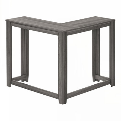 Accent Table, Console, Entryway, Narrow, Corner, Living Room, Bedroom, Grey Laminate, Contemporary, Modern