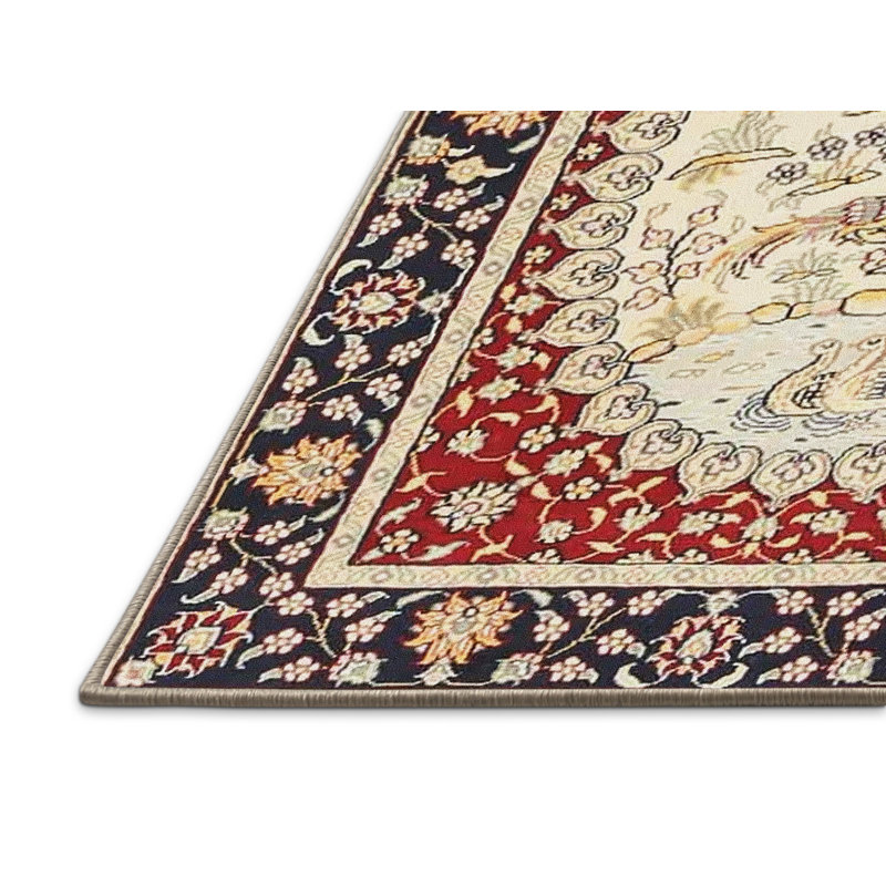 Tapis oriental rouge / beige, Rectangle 5 pi x 7 pi