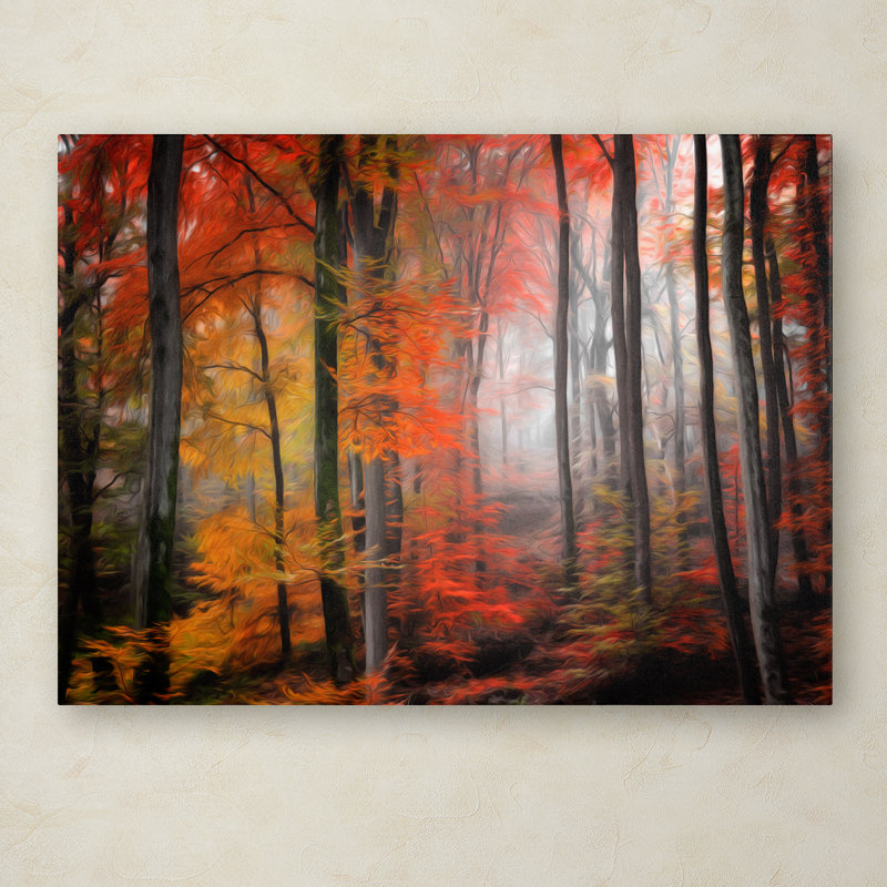 « wildly red », reproduction de photo sur toile, H 30 po x l 47 po x P 2 po