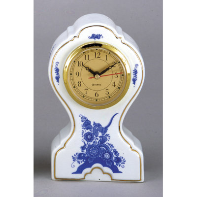 Quartz movement / Crystal Tabletop Clock in White