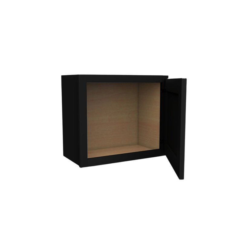 Armoire murale à porte simple W1515, H 15 po x l 15 po x P 12 po, Noir