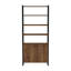Drake Two Door Walnut Bookcase with Storage-1823925855