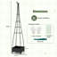 206cm H x 41cm W Metal Expanding