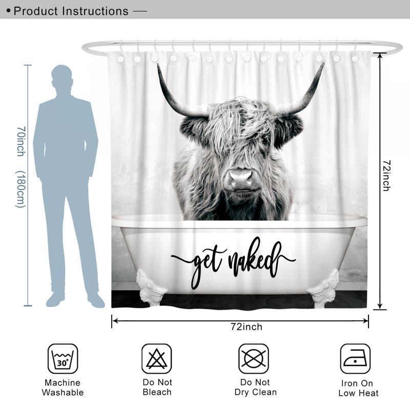 Dashton Shower Curtain with Hooks Included