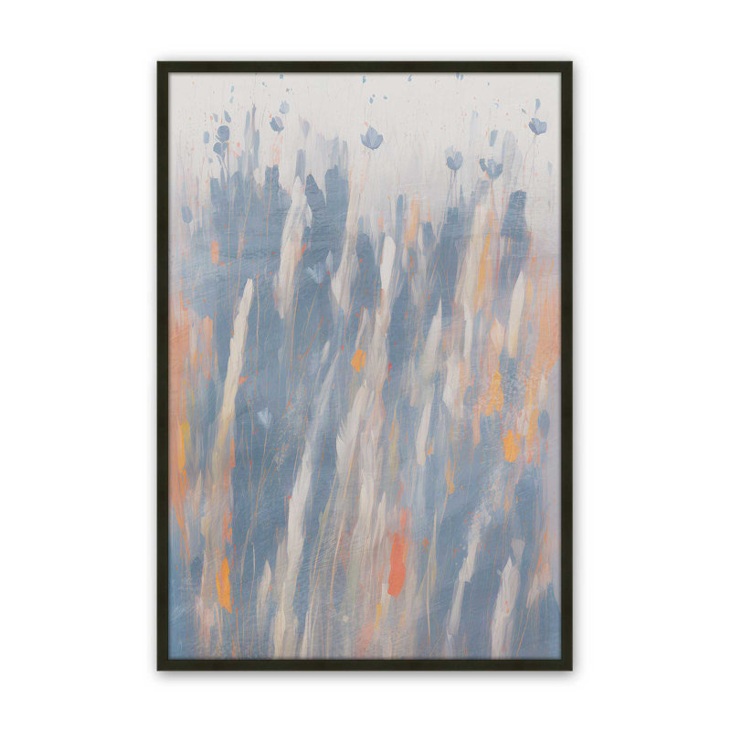 Flowing Fields Print, Satin Black, 15" H x 12" W