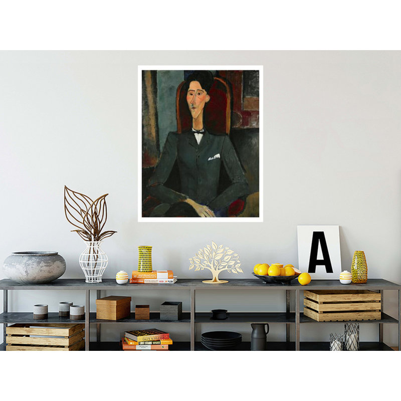 «Jean Cocteau» par Amedeo Modigliani - Estampe numérique, H 40 po x l 32 po