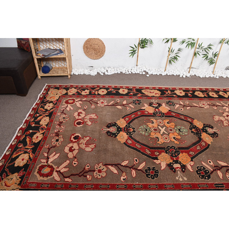 Gray Floor Rugs, 6.5x9.9 ft Large Rugs, Vintage Rugs, Turkish Rugs, Bedroom Rugs