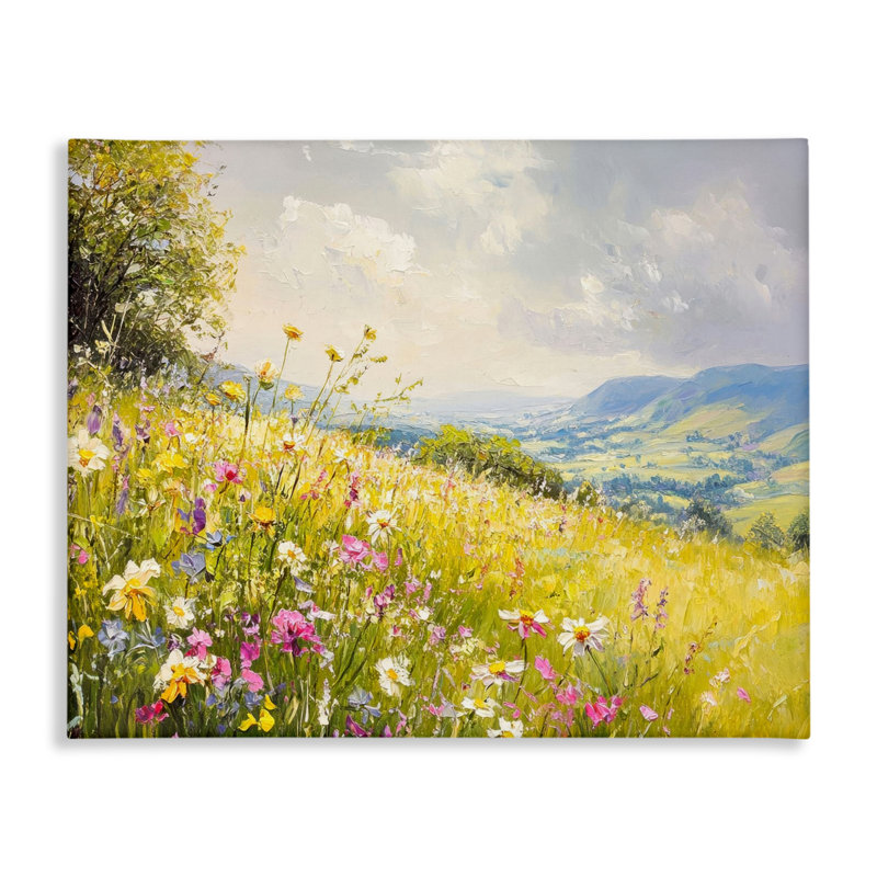 Scénario, toile de Wildflower Hill, conception par LSR Creative Studio, H 16 po x l 20 po