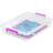 Plastic Storage Bins With Lids 6 Qt. Craft Organizers And Storage, Art Supply Storage Organizer, Arts And Crafts Organizer, Stackable And Secure Latch, Clear/Violet - 6 Pack