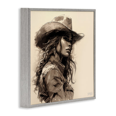 «Stoic Cowgirl Look Away», estampe numérique par RB