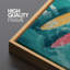 «Surfer Boards in Ocean», art du salon, impression sur toile encadrée-128129551-128129544