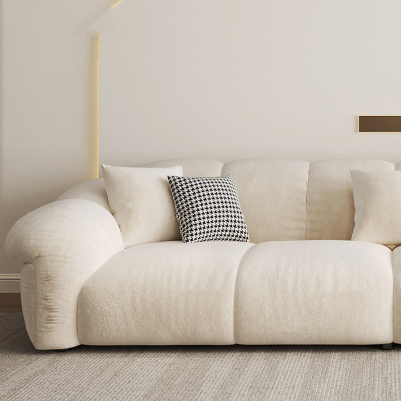 Coussin modulaire beige en polyester, Beige, H 31,5 po x l 110,24 po x P 37,4 po