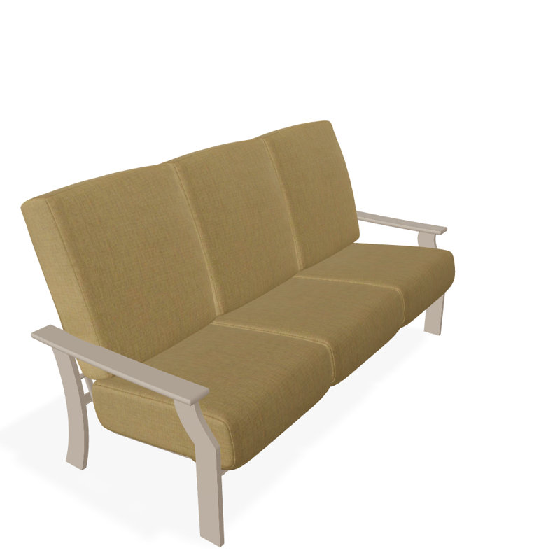 Canapé de patio profond avec coussins St. Catherine, Toile Sunbrella® beige chiné, Graphite