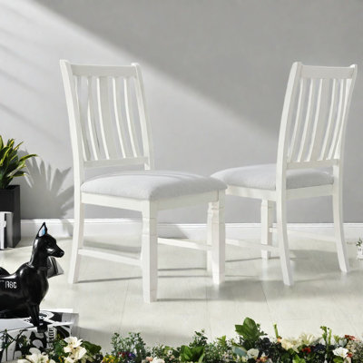 Ensemble de 4 chaises de salle à manger en bois d'hévéa
