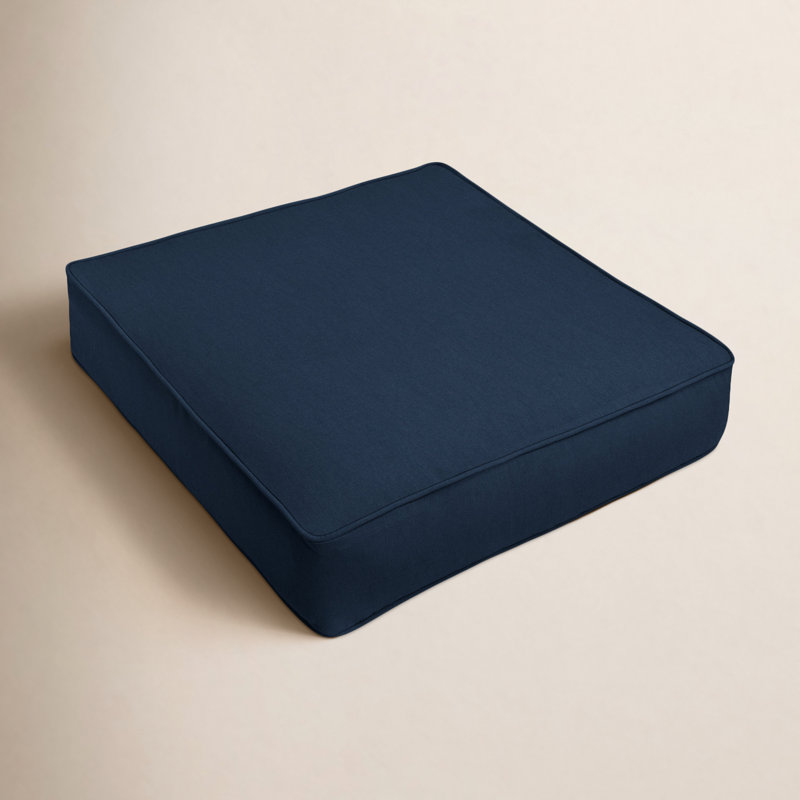 Whelan Indoor/Outdoor Dining Chair Cushion, 5" H x 23" W x 27" D, Navy
