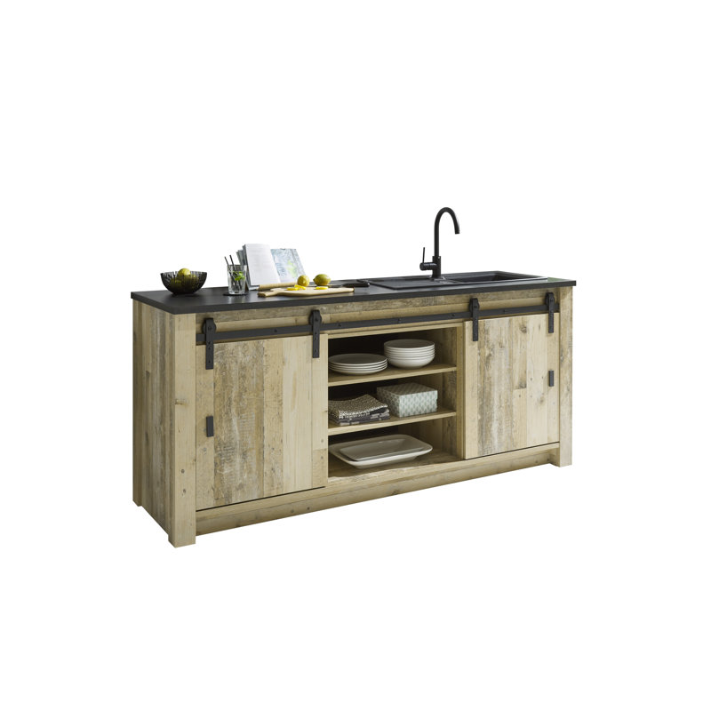 93cm Kitchen Pantry, Natural