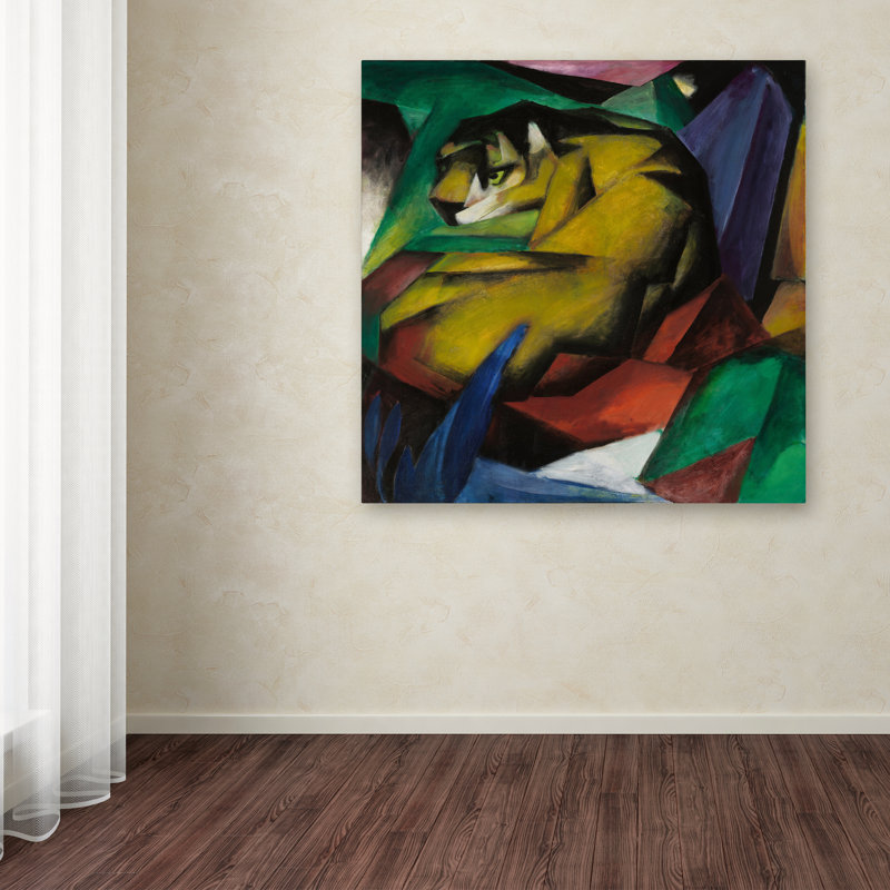 « the tiger », reproduction sur toile, H 18 po x l 18 po x P 2 po, Toile tendue, Pas de tapis