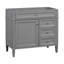 Solution de rangement de salle de bain moderne, 2 tiroirs et tiroir basculant, bois massif, gris, pour meuble-lavabo 36 po Essentials, structure en bois, fiable-1937046716-1937046691