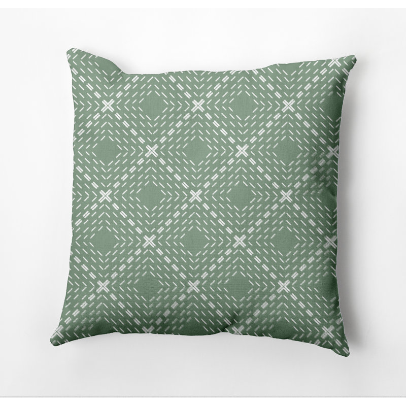 Housse et insert de coussin carré haut de gamme Getaway, H 20 po x l 20 po x P 3 po, Vert