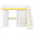 Full Modern Loft Bed With Lighted Vanity Desk, Storage Stairs, Cabinet And Armoire-973061576