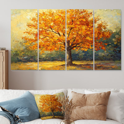 Ensemble de salon mural orange orange Whisper Tree American Basswood I - Tree American Basswood