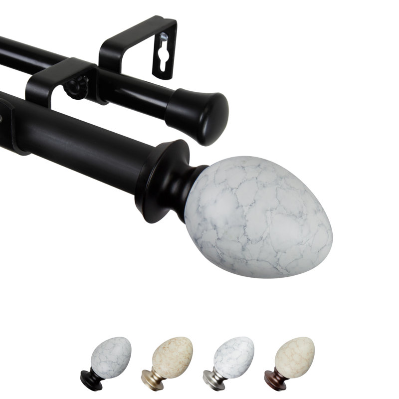 Ovate double 1 po, Nickel satiné, 120" – 170"