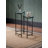 Silber Glass Top Frame Nesting Tables