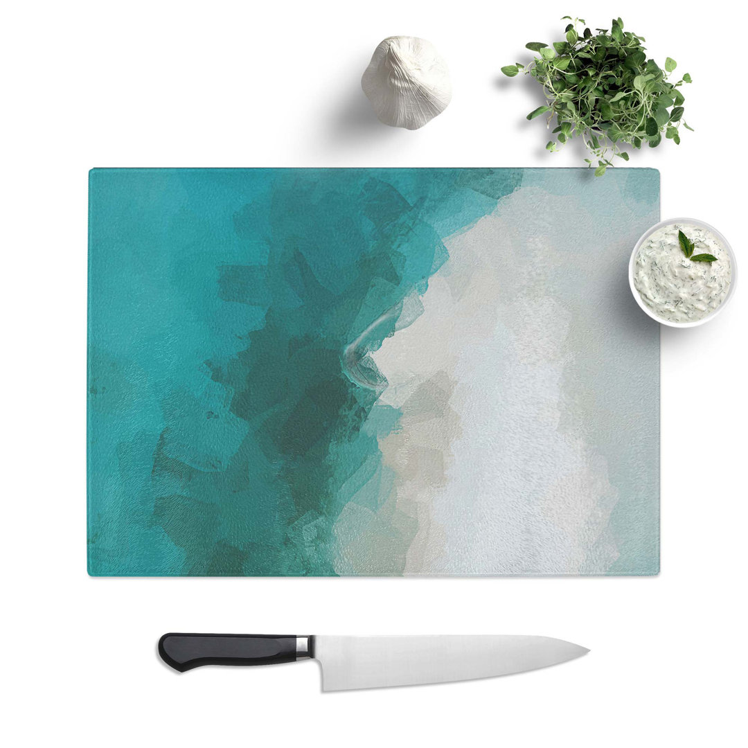 Tempered Glass Beach into the Ocean Chopping Board