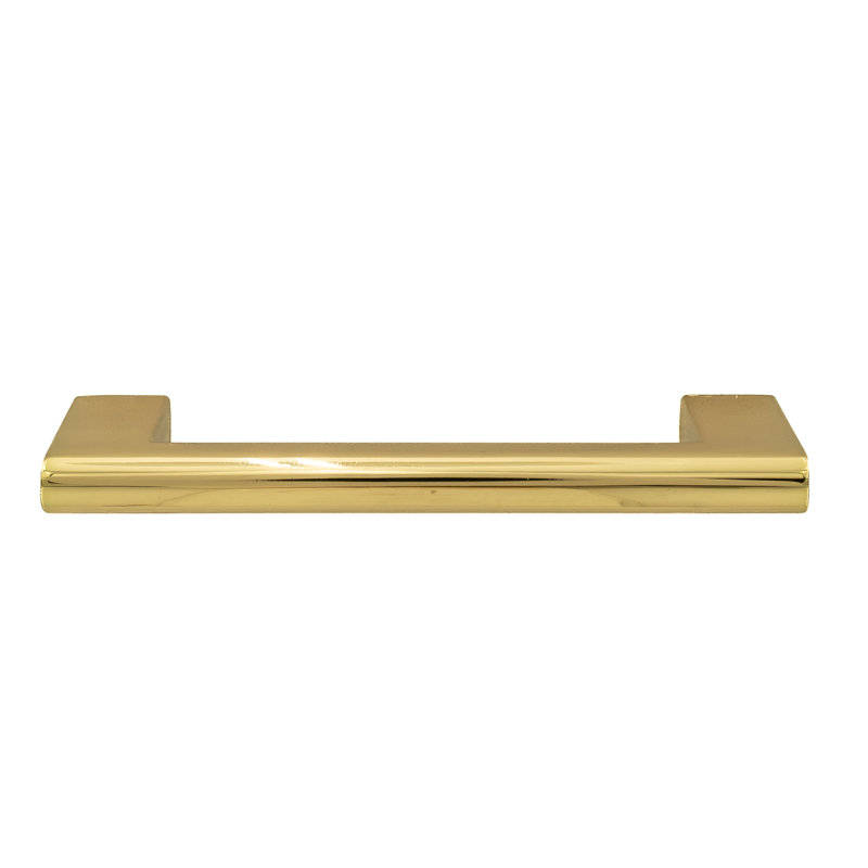 Vail 3-3/4" (96mm) Polished Gold Bar Pull, Polished Gold, 3.75"