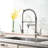 Commercial Kitchen Faucet With Pull Down Sprayer, Single Handle Single Lever Kitchen Sink Faucet
