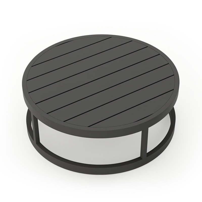 Avion Outdoor Round Coffee Table, Slate