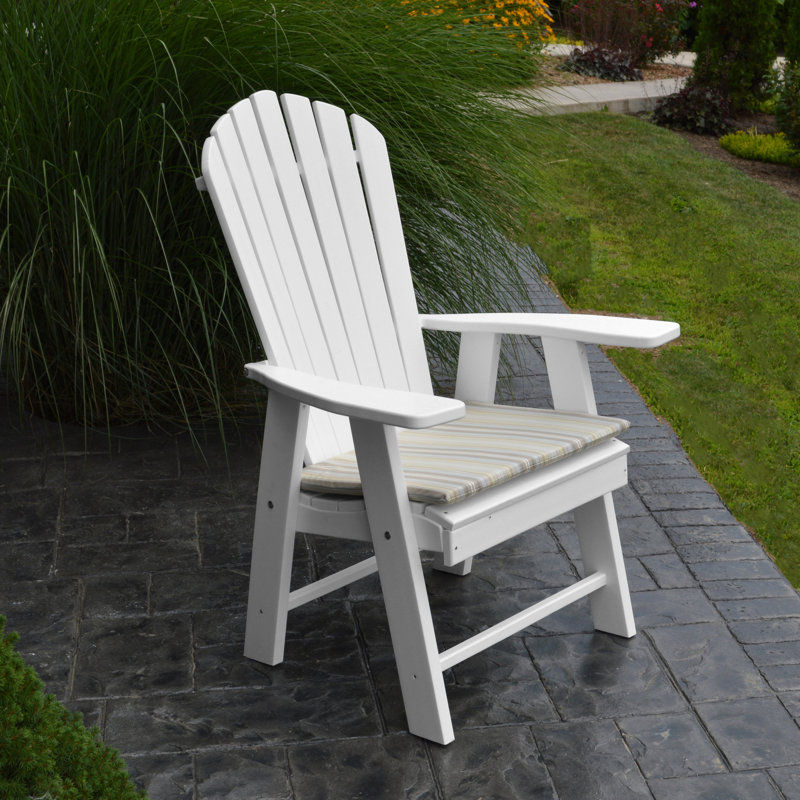Chaise Adirondack verticale en plastique Stalham, Blanc brillant