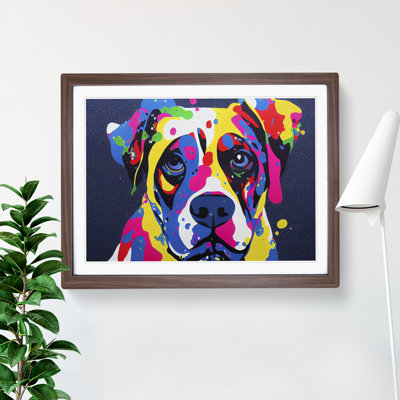 XH1022-6599X Dog Vol.3 Abstract - Single Picture Frame Painting