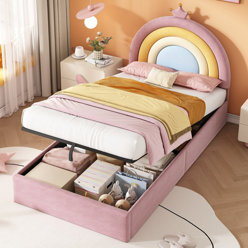 Upholstered Single (3') Ottoman Bed