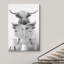 Impression sur toile encadrée, animaux, drôle, salle de bain, vache Highland-93629456-119598473-93629458