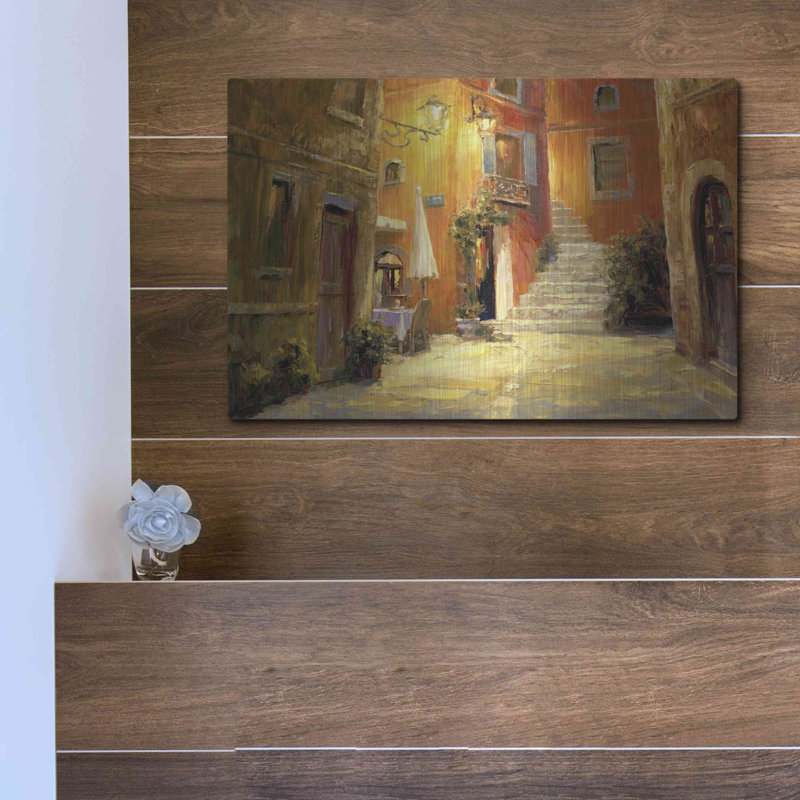 Art luxueux «Lighted Alley» par Haixia Liu, Meta Lighted Alley par Haixia Liu - Peinture sur