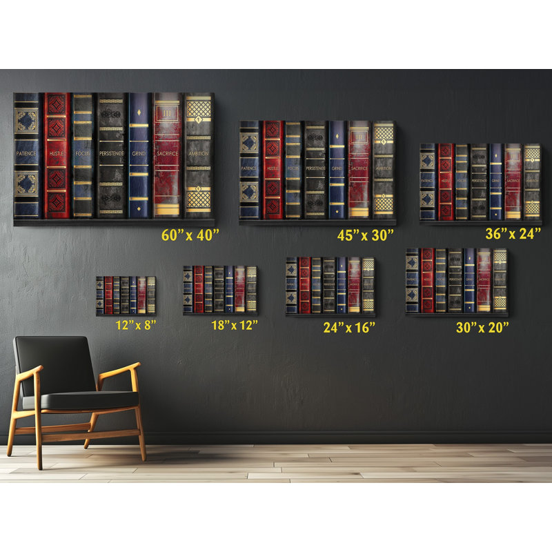 Shelf to Success Inspirational Wall Art Canvas Print, 30" H x 45" W
