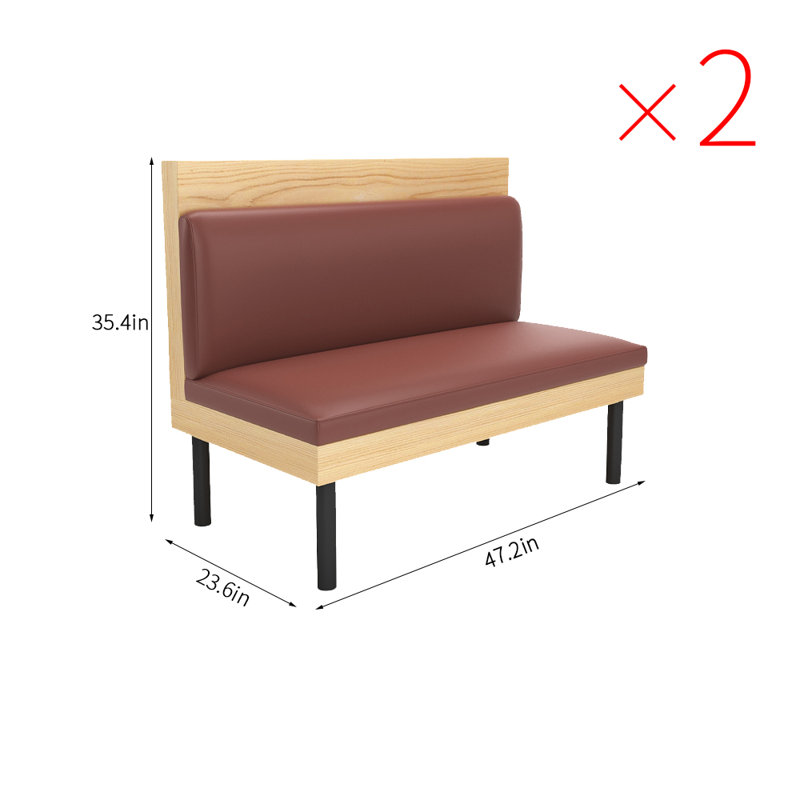 Élégant banc de restaurant rétro pour deux