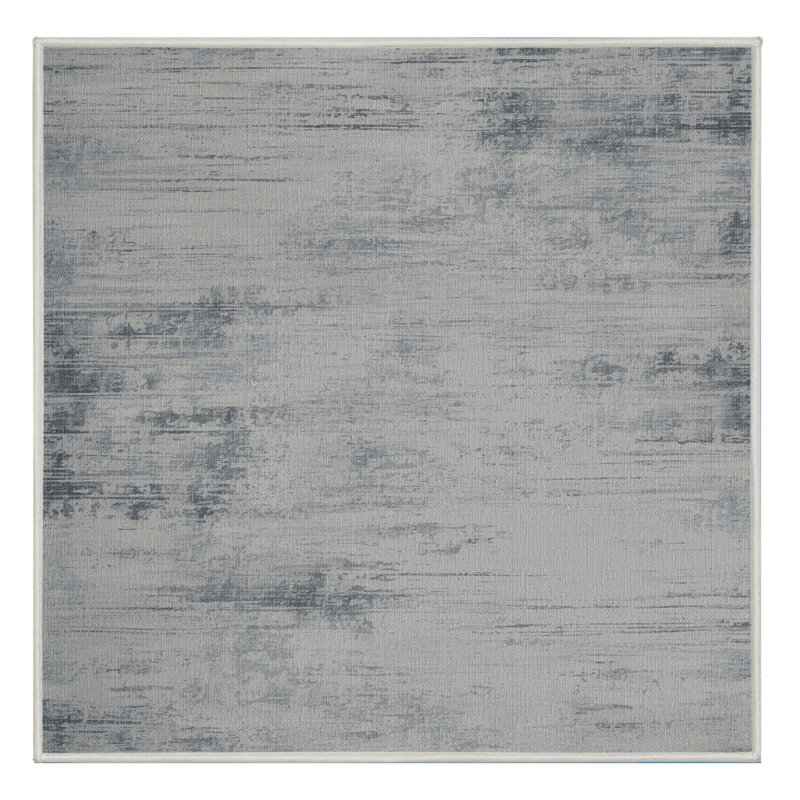 Machine Washable Abstract Green Area Rug, Square 6'