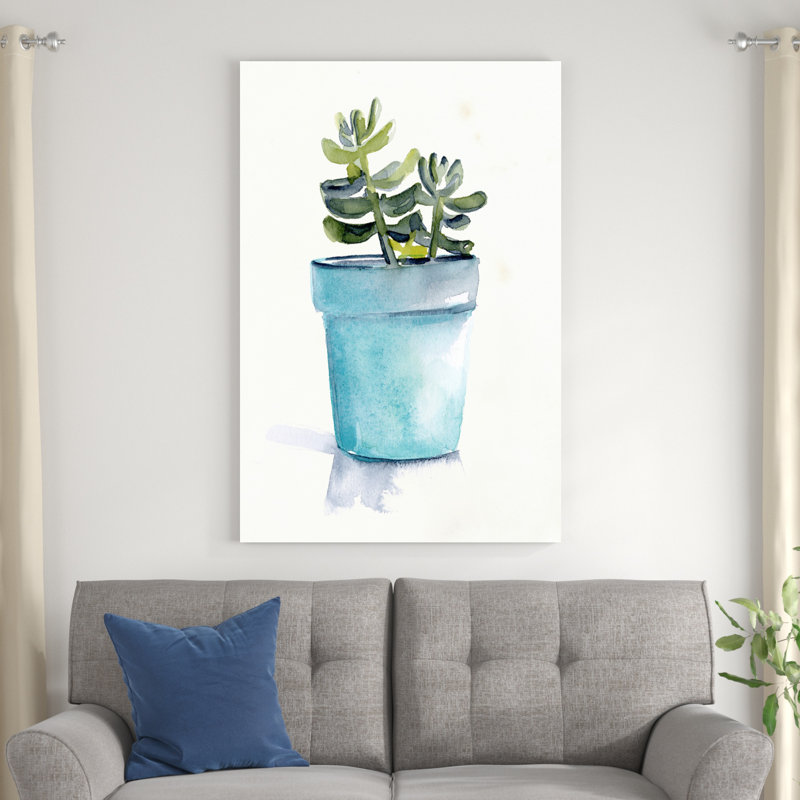 Plante grasse en pot II, H 48 po x l 32 po