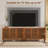 Suniya Modern 3-Door Storage Cabinet With Adjustable Shelves, Slatted Doors-368952915