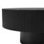 Table basse ronde avec plateau de 6,8 po d'épaisseur, table de bout tambour moderne, table centrale cannelée minimaliste avec base robuste pour le salon, l 31,5 po x H 13,7 po-1591138102