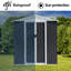 Abri de jardin imperméable en métal imperméable en acier avec abri de jardin de 6 pi x 9 pi avec structure en alliage d'aluminium