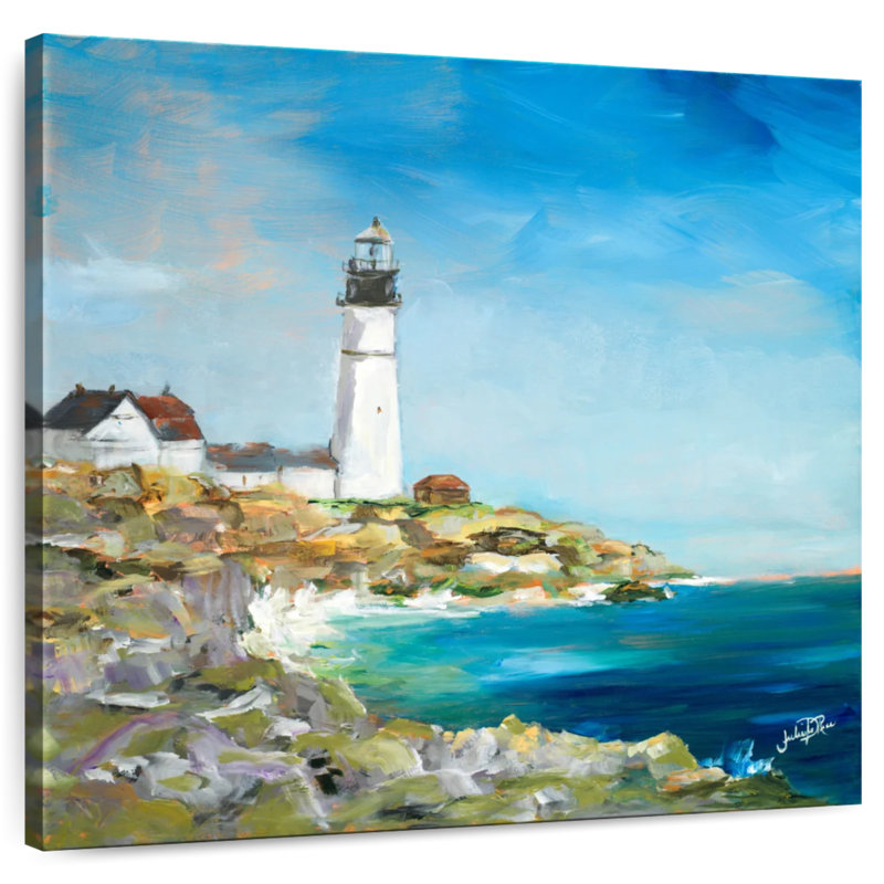 Phare d'Aletra sur la côte rocheuse I, H 33 po x l 33 po