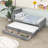 Kids Twin Platform with Trundle with Drawers-996274420